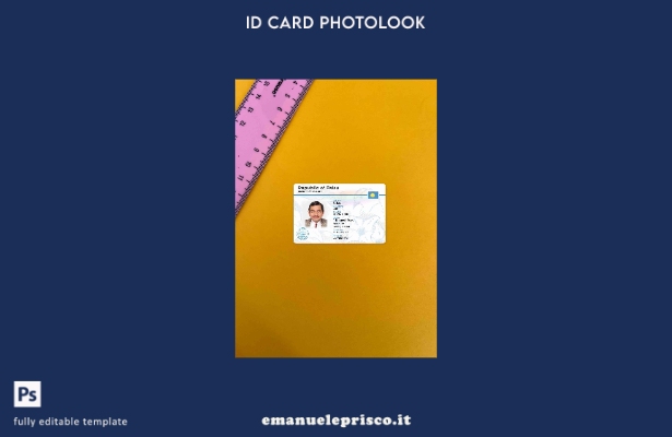 modello FRONTALE photolook per carta d'identità Palau in stile verificato